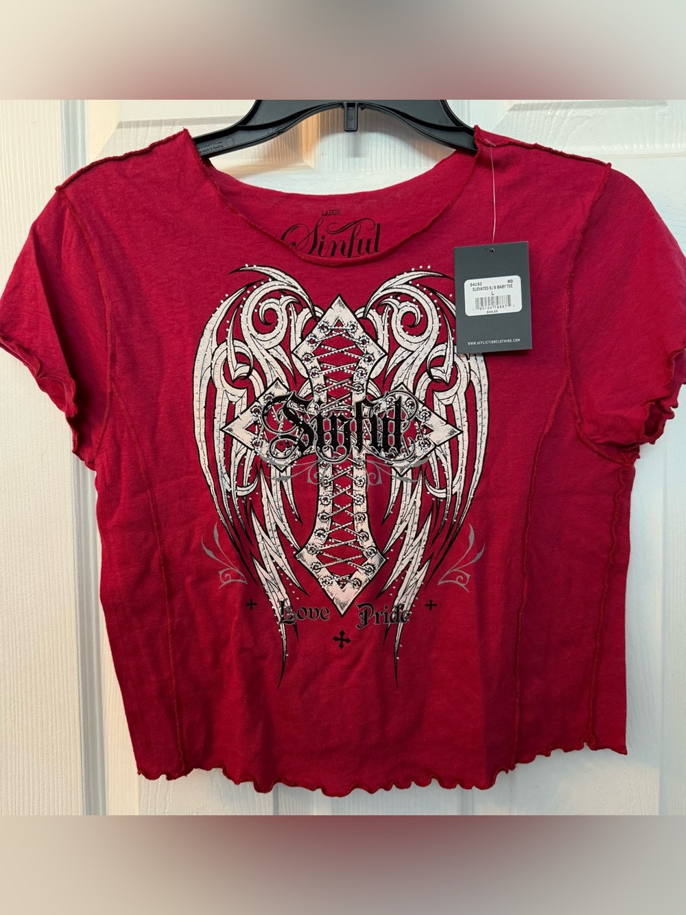Affliction Cropped Tee